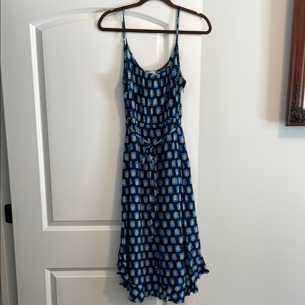 J Crew Blue Patterned Dress size 14
